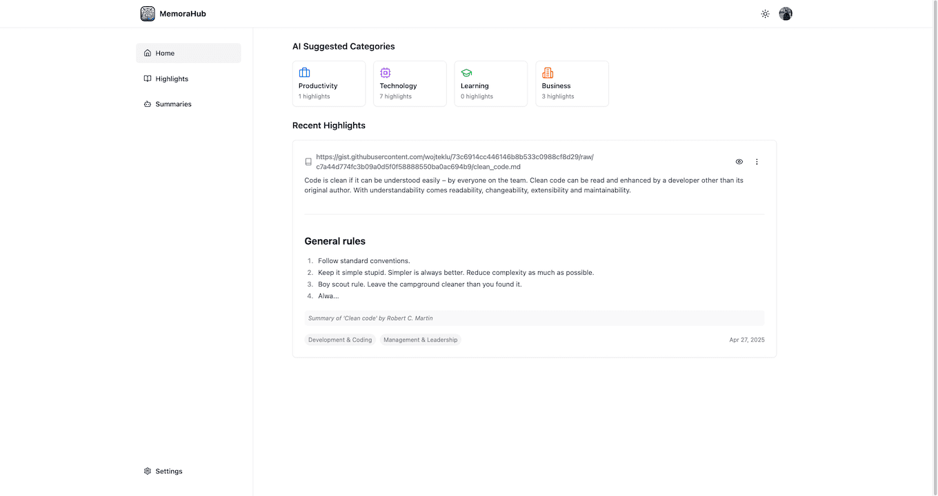 MemoraHub App Preview